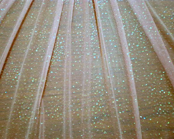 9.Blush Multi Glitter Stretch Mesh